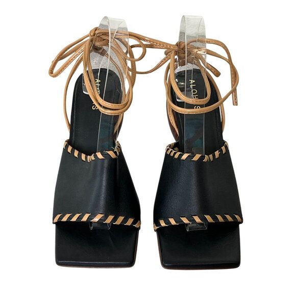 ✨ ALOHAS Black Kitty Leather Lace-Up Sandals - Size 38 (US 7) Sold Out! - Picture 5 of 15